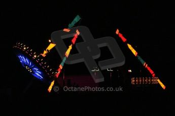 2010 Le Mans, Saturday June 12th 2010. The fairground at night. Digital Ref : LW40D5137