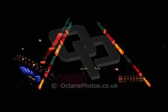 2010 Le Mans, Saturday June 12th 2010. The fairground at night. Digital Ref : LW40D5138