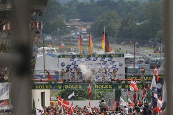 2010 Le Mans, Sunday June 13th 2010. LMP1 Podium. Digital Ref : CB7D6008