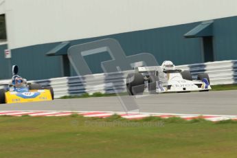 World © Octane Photographic 2010. 2010 Donington Revived! meeting, September 4th 2010. MastersGP - Historic Formula 1, Historic F1. Surtees TS19 - Richard Austin, Surtees TS16 - Andrew Beaumont. Digital ref : 0029CB1D3385