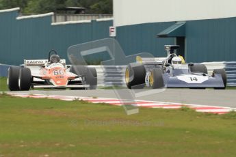 World © Octane Photographic 2010. 2010 Donington Revived! meeting, September 4th 2010. MastersGP - Historic Formula 1, Historic F1. Surtees TS14 - Chris Perkins, Arrows A4 - David Abbott. Digital ref : 0029CB1D3439