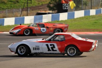 © Octane Photographic Ltd. 2010 Masters Racing - Donington September 4th 2010. World Sportscar Masters. Chevrolet Corvette - Peter Hallford/Tony Crudington, Lola T70 Mk.3b - Chris Beighton/Jon Finnemore. Digital Ref :CB7D5121