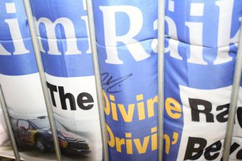 © North One Sport Limited 2010/ Octane Photographic Ltd. 2010 WRC Great Britain SS1, Thursday 11th November 2010, the Kimi Raikkonen supporters' flag. Digital Ref : 0115CB1D9687