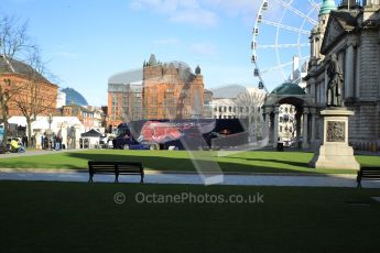World © Octane Photographic 2010. 2010 Red Bull City Limits street demo Belfast, David Coulthard. Digital ref : 0027CB1D3858