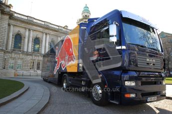 World © Octane Photographic 2010. 2010 Red Bull City Limits street demo Belfast, David Coulthard. Digital ref : 0027CB1D3871