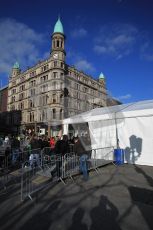 World © Octane Photographic 2010. 2010 Red Bull City Limits street demo Belfast, David Coulthard. Digital ref : 0027CB1D3875