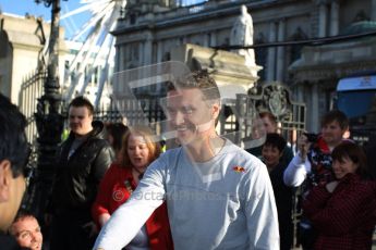 World © Octane Photographic 2010. 2010 Red Bull City Limits street demo Belfast, David Coulthard. Digital ref : 0027CB1D3891