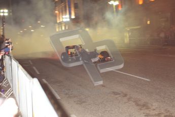 World © Octane Photographic 2010. 2010 Red Bull City Limits street demo Belfast, David Coulthard. Digital ref : 0027CB1D4081