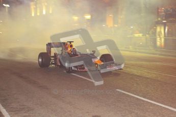 World © Octane Photographic 2010. 2010 Red Bull City Limits street demo Belfast, David Coulthard. Digital ref : 0027CB1D4142