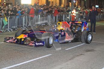 World © Octane Photographic 2010. 2010 Red Bull City Limits street demo Belfast, David Coulthard. Digital ref : 0027CB7D0028