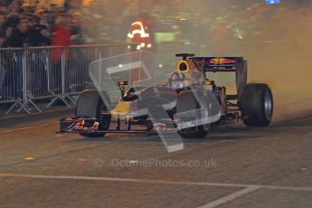 World © Octane Photographic 2010. 2010 Red Bull City Limits street demo Belfast, David Coulthard. Digital ref : 0027CB7D0034