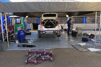 © North One Sport Limited 2010/ Octane Photographic Ltd. 2010 WRC Great Britain Shakedown, Wednesday 10th November 2010. Ford Abu Dhabi World Rally Team Garage, Ford Focus WRC. Digital Ref : 0035LW1D1817