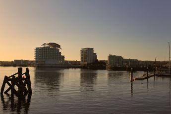 © North One Sport Limited 2010/ Octane Photographic Ltd.2010 WRC Great Britain Shakedown, Wednesday 10th November 2010. Sunset in Cardiff Digital Ref : 0035LW1D1863