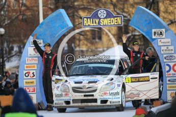 © North One Sport Ltd.2010 / Octane Photographic Ltd.2010. WRC Sweden Podium, February 14th 2010. Digital Ref : 0138CB1D2994