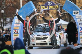 © North One Sport Ltd.2010 / Octane Photographic Ltd.2010. WRC Sweden Podium, February 14th 2010. Digital Ref : 0138CB1D3008