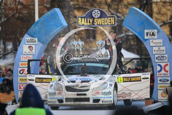 © North One Sport Ltd.2010 / Octane Photographic Ltd.2010. WRC Sweden Podium, February 14th 2010. Digital Ref : 0138CB1D3023