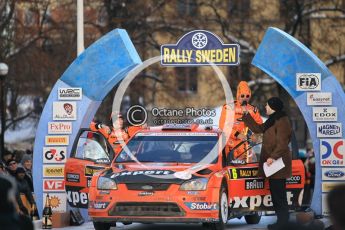 © North One Sport Ltd.2010 / Octane Photographic Ltd.2010. WRC Sweden Podium, February 14th 2010. Digital Ref : 0138CB1D3088