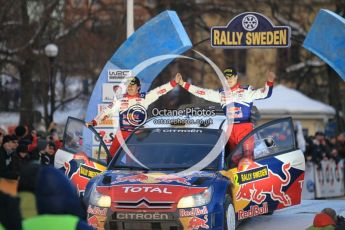 © North One Sport Ltd.2010 / Octane Photographic Ltd.2010. WRC Sweden Podium, February 14th 2010. Digital Ref : 0138CB1D3113