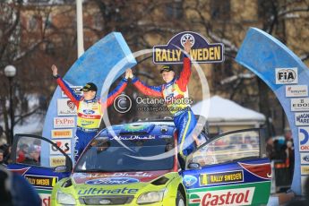 © North One Sport Ltd.2010 / Octane Photographic Ltd.2010. WRC Sweden Podium, February 14th 2010. Digital Ref : 0138CB1D3123