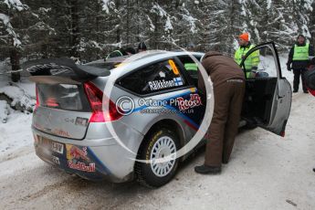 © North One Sport Ltd.2010 / Octane Photographic Ltd.2010. WRC Sweden shakedown stage. February 11th 2010, Kimi Raikkonen/Kaj Lindstrom, Citroen C4 WRC. Digital Ref : 0129CB1D1205