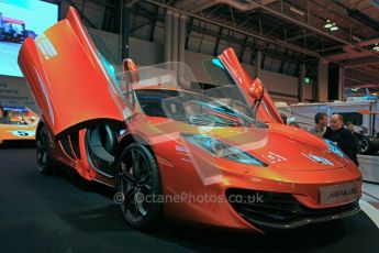 © Octane Photographic Ltd. Autosport International 2011, January 14th 2011. McLaren display. MP4/12C. Digital ref : 0045CB1D5203
