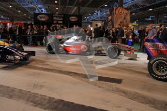 © Octane Photographic Ltd. Autosport International 2011, January 15th 2011. F1 Racing display, McLaren showcar. Digital ref : 0045CB7D2855