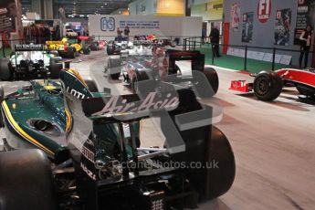 © Octane Photographic Ltd. Autosport International 2011, January 15th 2011. F1 Racing display, Lotus showcar. Digital ref : 0045f1-display-3