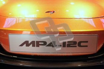 World © Octane Photographic 2010. © Octane Photographic 2011. Autosport International 2011. McLaren display. MP4/12C. Digital ref : 0026CB1D5203