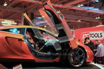 World © Octane Photographic 2010. © Octane Photographic 2011. Autosport International 2011. McLaren display. MP4/12C. Digital ref : 0026CB1D5203