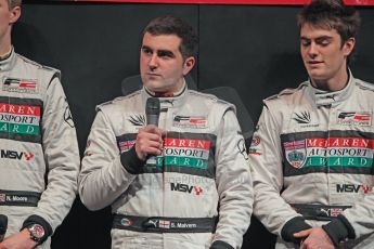 World © Octane Photographic Ltd. McLaren Autosport BRDC Young Drivers. January 14th 2011. 2011 Autosport International Show - NEC, Birmingham. Scott Malvern and Jack Harvey. Digital Ref : 0871cb1d0007