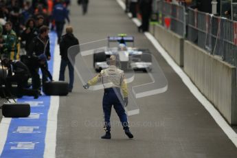 © Octane Photographic Ltd. 2011. Belgian Formula 1 GP, GP2 Race 2 - Sunday 28th August 2011. Addex pit crew directing car into pit box. Digital Ref : 0205cb1d0023