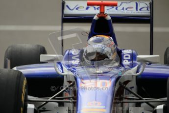 © Octane Photographic Ltd. 2011. Belgian Formula 1 GP, GP2 Race 2 - Sunday 28th August 2011. Rodolfo Gonzalez Of Trident Racing heading out to the grid. Digital Ref : 0205cb1d0073