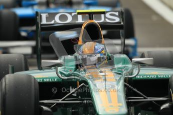 © Octane Photographic Ltd. 2011. Belgian Formula 1 GP, GP2 Race 2 - Sunday 28th August 2011.  Lotus ART driver Esteban Gutierrez lines up in a queue to head out Race 2. Digital Ref : 0205cb1d0081