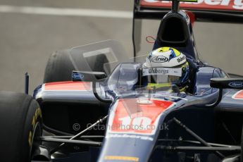 © Octane Photographic Ltd. 2011. Belgian Formula 1 GP, GP2 Race 2 - Sunday 28th August 2011. Marcus Ericsson of iSport International cockpit shot as he heads out from the pits to the grid line up for Race 2. Digital Ref : 0205cb1d0120