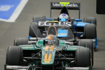 © Octane Photographic Ltd. 2011. Belgian Formula 1 GP, GP2 Race 2 - Sunday 28th August 2011. Esteban Gutierrez of Lotus ART lining up on the pit line waiting to head out on the grid. Digital Ref : 0205cb1d0147