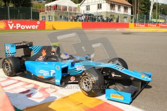 © Octane Photographic Ltd. 2011. Belgian Formula 1 GP, GP2 Race 2 - Sunday 28th August 2011. Johnny Cecotto, Jr of Ocean Racing Technology taking a tight line around La Source. Digital Ref : 0205cb7d0103