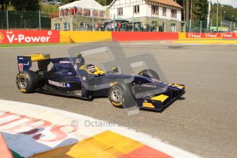 © Octane Photographic Ltd. 2011. Belgian Formula 1 GP, GP2 Race 2 - Sunday 28th August 2011. Adam Carroll of Super Nova, taking a tight line at La Source. Digital Ref : 0205cb7d0115