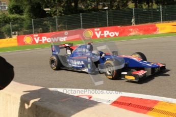 © Octane Photographic Ltd. 2011. Belgian Formula 1 GP, GP2 Race 2 - Sunday 28th August 2011. Sam Bird of iSport International taking a tight racing line into La Source. Digital Ref : 0205cb7d0337