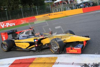 © Octane Photographic Ltd. 2011. Belgian Formula 1 GP, GP2 Race 2 - Sunday 28th August 2011. Romain Grosjean of DAMS racing taking a tight racing line into La Source. Digital Ref : 0205cb7d0349