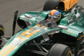 © Octane Photographic Ltd. 2011. Belgian Formula 1 GP, GP2 Race 2 - Sunday 28th August 2011. Lotus ART driver Esteban Gutierrez cockpit shot as he needs out of the pit. Digital Ref : 0205lw7d6848