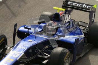 © Octane Photographic Ltd. 2011. Belgian Formula 1 GP, GP2 Race 2 - Sunday 28th August 2011. Carlin driver, Oliver Turvey overhead cockpit shot as drives out of the pits. Digital Ref : 0205lw7d6888