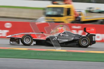 World © Octane Photographic Ltd. 2011. Belgian GP, GP3 Practice session - Saturday 27th August 2011. Rio Haryanto of Marussia Manor Racing taking a tight line around La Source. Digital Ref : 0204lw7d3734