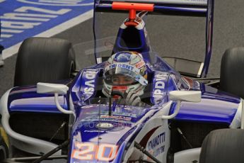 World © Octane Photographic Ltd. 2011. British GP, Silverstone, Friday 8th July 2011. GP2 Practice Session Pit Lane. Rodolfo Gonzalez - Trident Racing Digital Ref: 0107LW7D4707