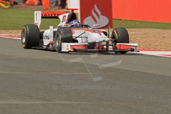 World © Octane Photographic Ltd. 2011. British GP, Silverstone, Friday 8th July 2011. GP2 Practice Session Pit Lane. Fabio Leimer - Rapax Digital Ref: 0107LW7D4892