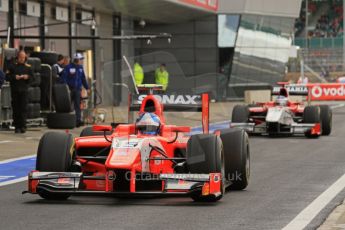 World © Octane Photographic Ltd. 2011. British GP, Silverstone, Friday 8th July 2011. GP2 Practice Session Pit Lane. Jolyon Palmer & Josef Král - Arden International Digital Ref: 0107LW7D5202