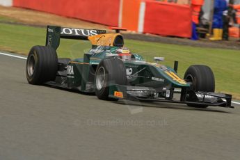 World © Octane Photographic Ltd. 2011. British GP, Silverstone, Saturday 9th July 2011. GP2 Practice Session Pit Lane. Jules Bianchi - Lotus ART Digital Ref: 0108LW7D5432