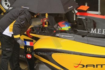 World © Octane Photographic Ltd. 2011. British GP, Silverstone, Saturday 9th July 2011. GP2 Practice Session Pit Lane. Romain Grosjean - DAMS Digital Ref: 0108LW7D5791