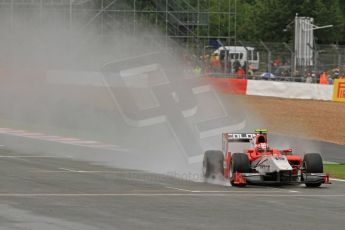 World © Octane Photographic Ltd. 2011. British GP, Silverstone, Saturday 9th July 2011. GP2 Practice Session Pit Lane. Luca Filippi - Scuderia Coloni Digital Ref: 0108LW7D5893