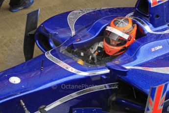 World © Octane Photographic Ltd. 2011. British GP, Silverstone, Saturday 9th July 2011. GP2 Practice Session Pit Lane. Max Chilton - Carlin Digital Ref: 0108LW7D6132