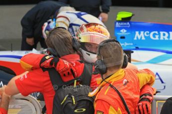 World © Octane Photographic Ltd. 2011. British GP, Silverstone, Sunday 9th July 2011. GP2 Race 2. Racing Engineering Race 2 Podium Hugs. Digital Ref: 0110LW7D8127